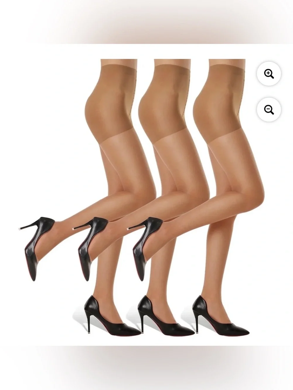 G&Y Classic Women’s Sheer Control Top Pantyhose 3 Pair Nude Size Small New